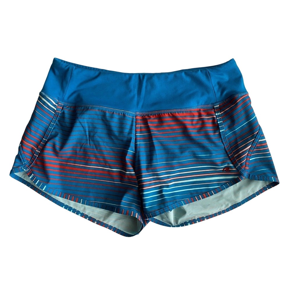 Roadrunner Women's Large Multicolor striped Running Shorts sports‎ gym clothes